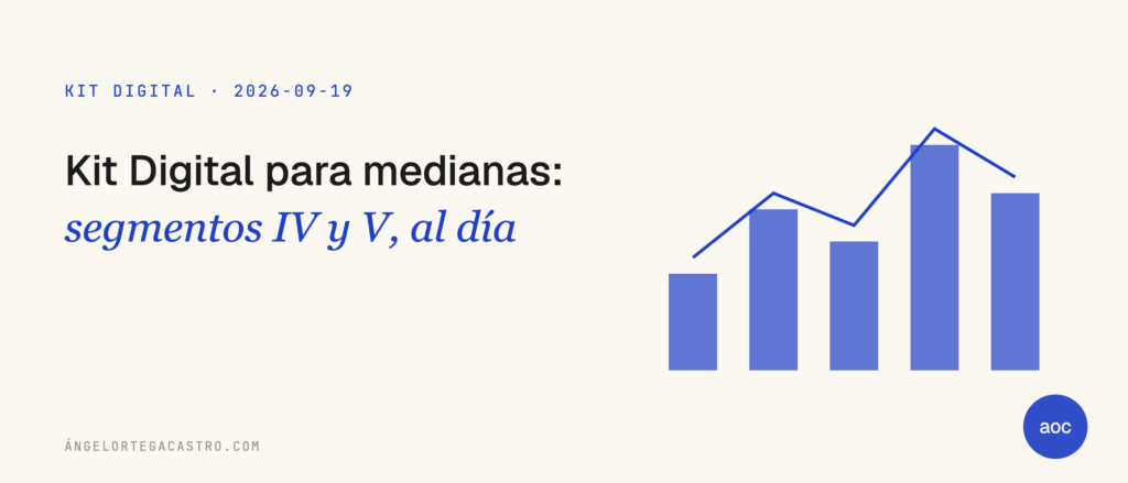 Kit Digital para medianas: segmentos IV y V, al día