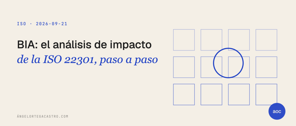 BIA: el análisis de impacto de la ISO 22301, paso a paso