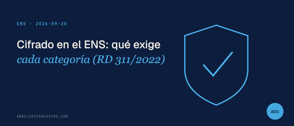 Cifrado en el ENS: qué exige cada categoría (RD 311/2022)