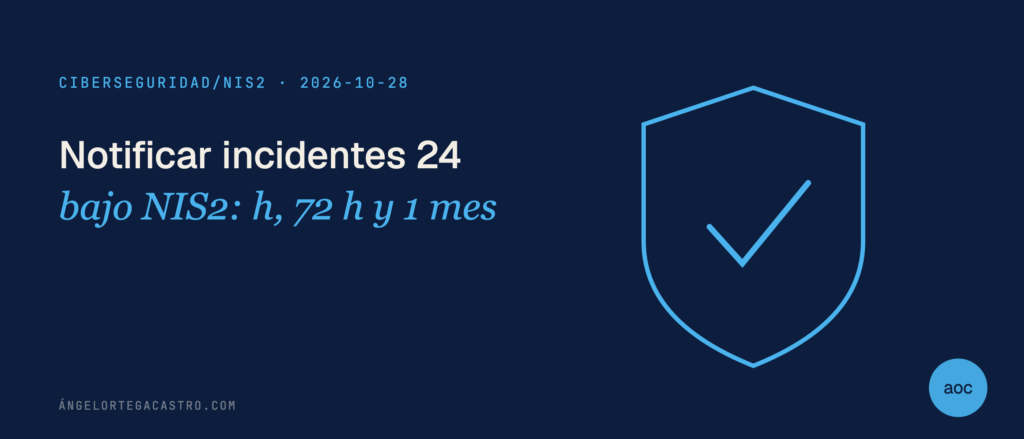 Notificar incidentes NIS2: 24 h, 72 h y un mes